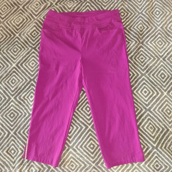 Nina Leonard Cropped Trousers - Crystal Hem - Super Stretch - Size L - Picture 10 of 11